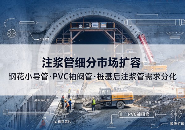 泾源注浆管细分市场扩容，隧道钢花小导管、PVC 袖阀管、桩基后注浆管需求分化